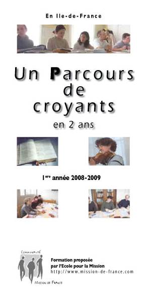 Tract Mission de France, Parcours de croyants 2008-2009 