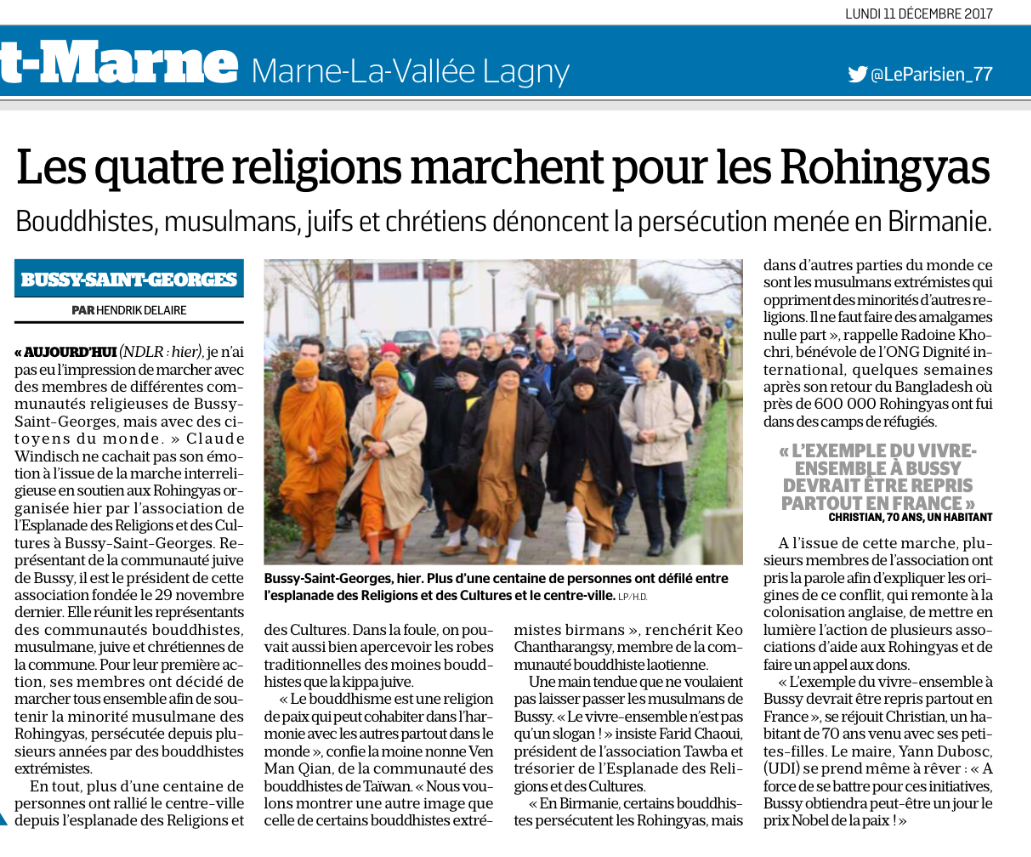 Le Parisien 11 12 2017 Rohingyas