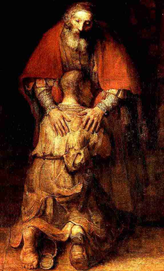Rembrandt  le fils prodigue (détail) Musée de l'Ermitage, Saint  Petersbourg